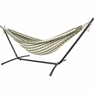 305 cm Universal Steel Hammock Stand & Authentic Double Clasico Hammock in Olive