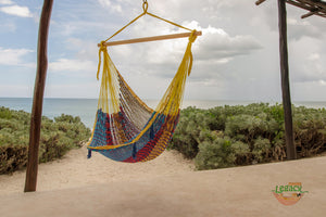 Authentic Mexican Hammock swing chair in our Confeti catalogue colour