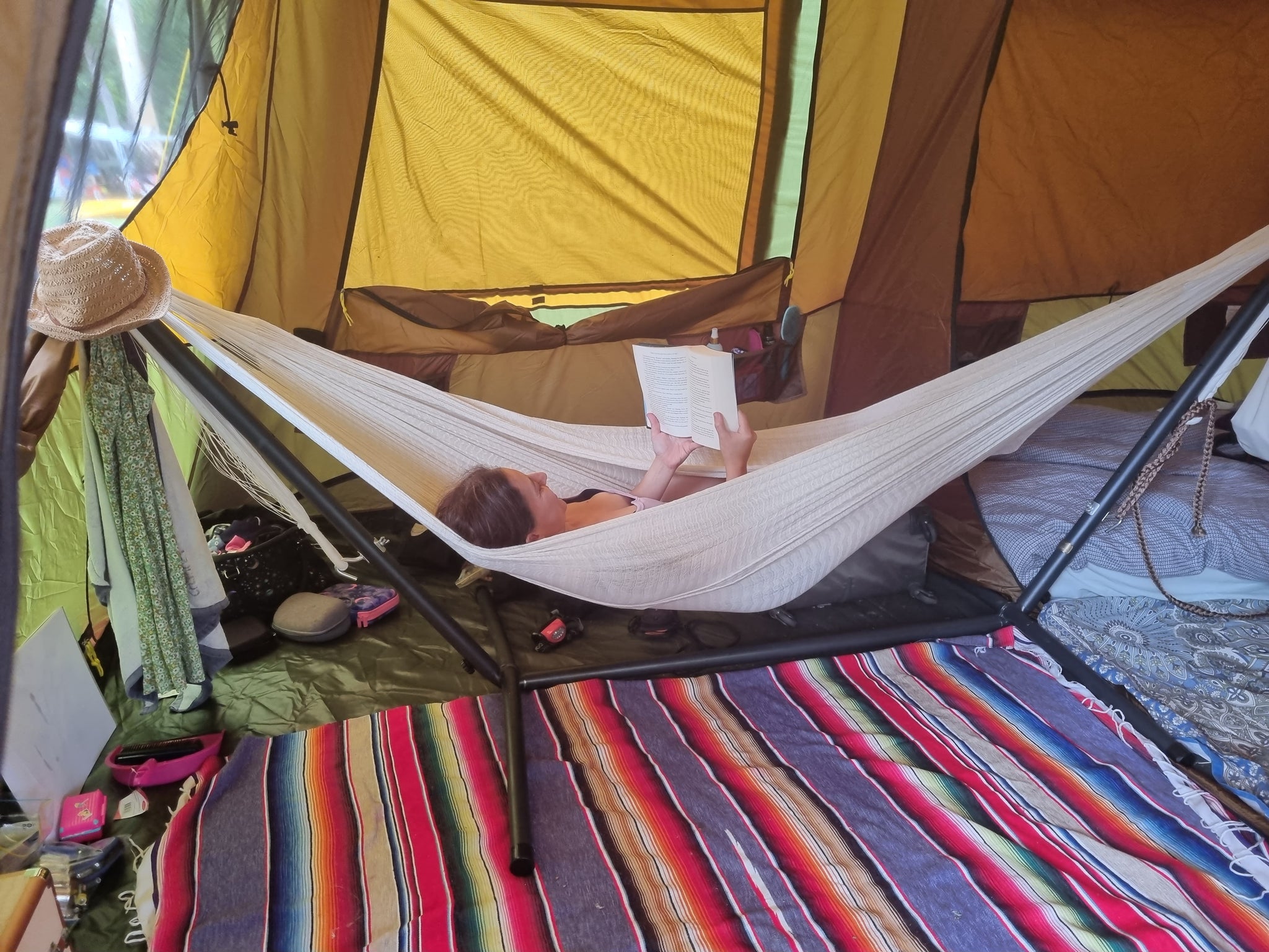Hammocks in tents