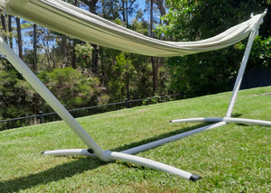 305 cm Adjustable Universal Steel Hammock Stand in White