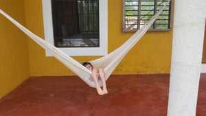 Outdoor undercover cotton Mexican hammock in 15 available catalog colours