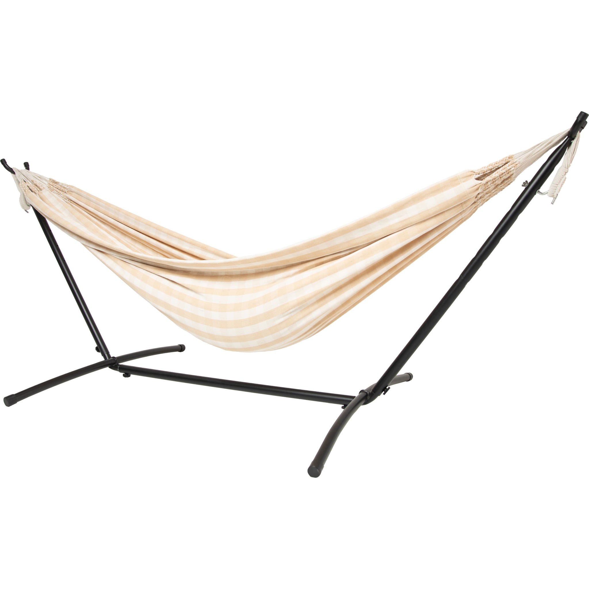 305 cm Universal Steel Hammock Stand & Authentic Double Clasico Hammock in Sand
