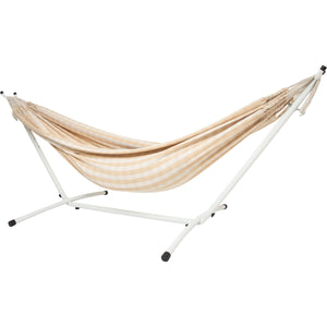 305 cm Universal Steel Hammock Stand & Authentic Double Clasico Hammock in Sand