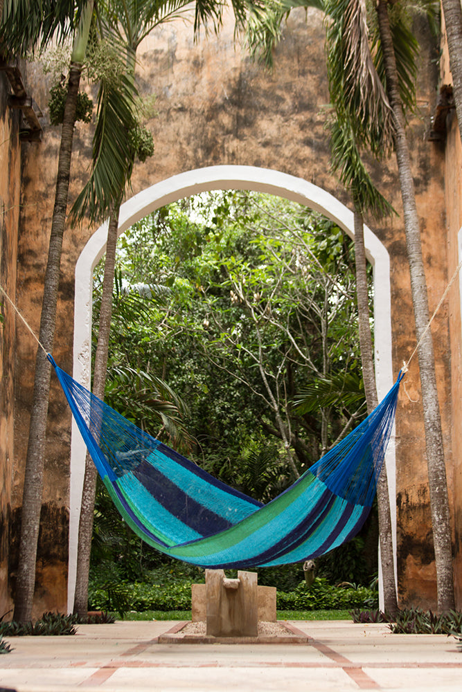 Authentic Mexican Cotton Hammock - Bed Size - Classic in Marble