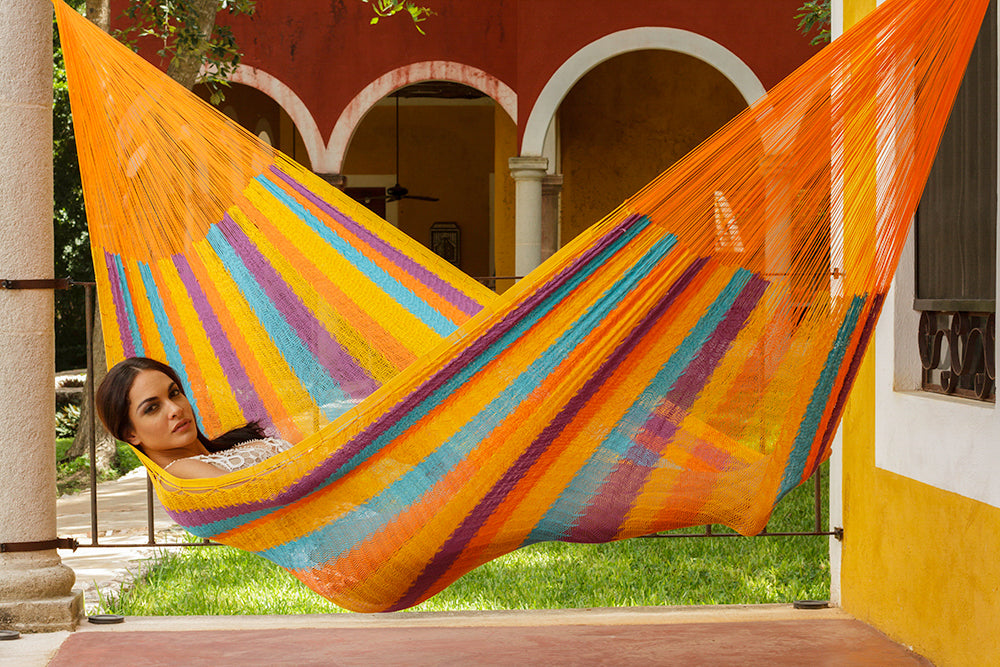 Authentic Mexican Cotton Hammock in Alegra