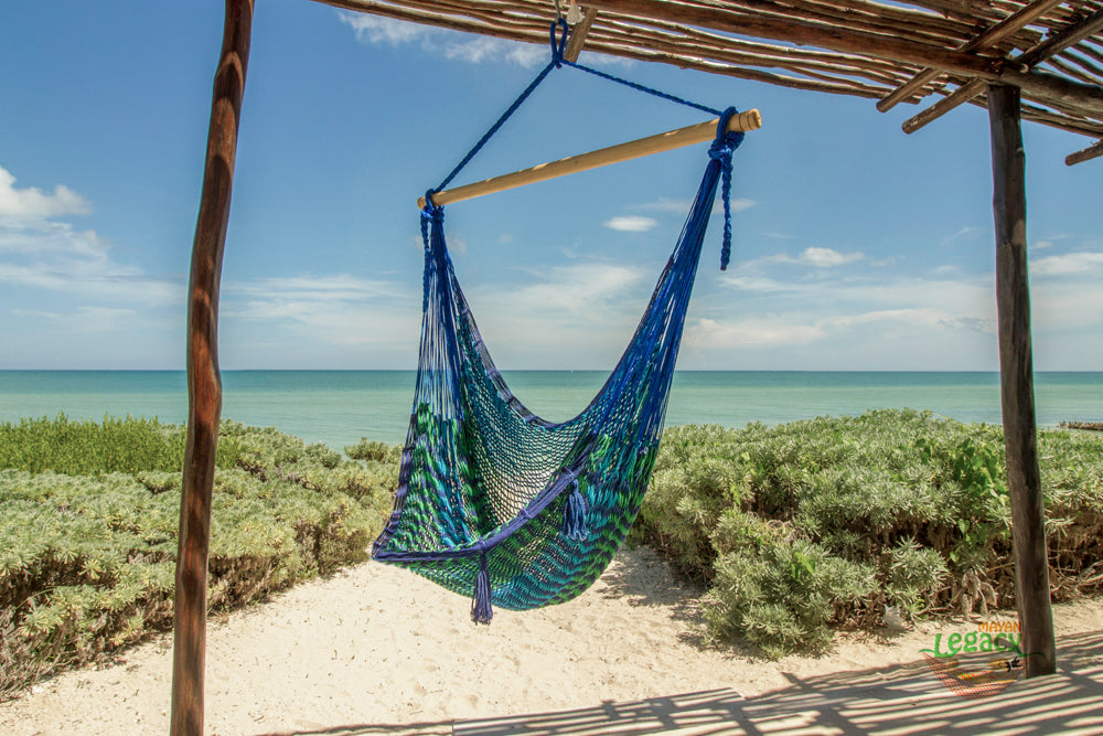 Authentic Mexican Hammock swing chair in our Caribe catalogue colour