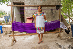 Outdoor undercover cotton Mexican hammock in 15 available catalog colours