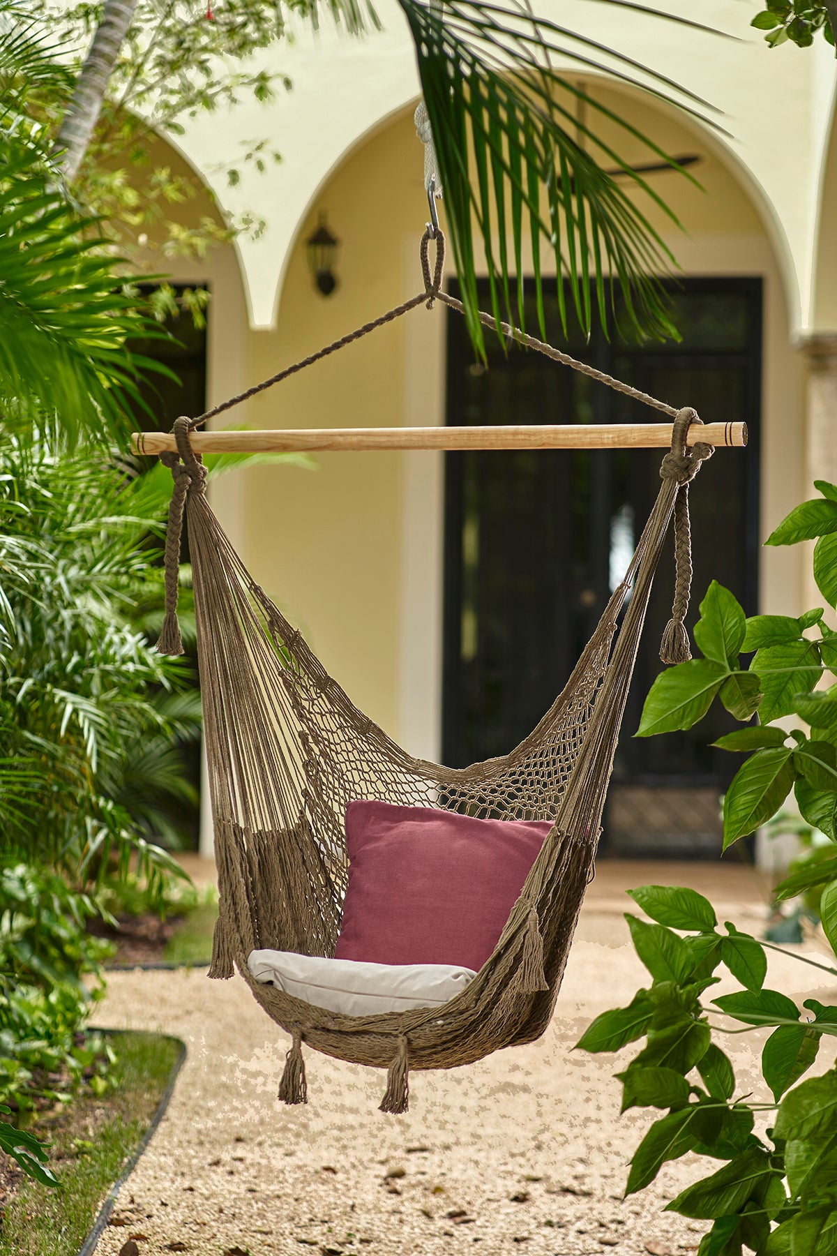 Authentic Mexican Hammock swing chair in our Cedar  catalogue colour