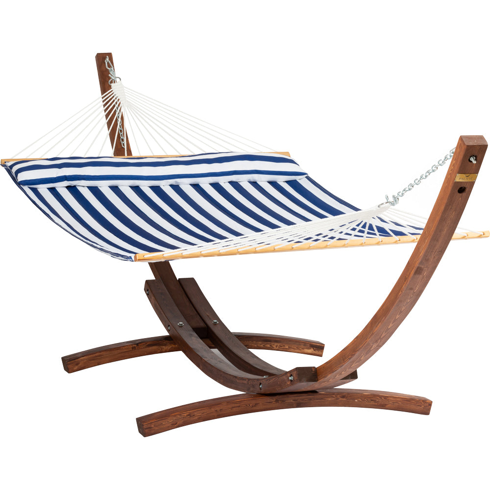 415 cm Wooden Arc Hammock Stand & King Quilted Hammock in 5 available colours