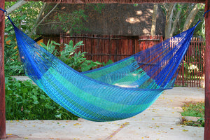 280 cm Adjustable Universal Steel Hammock Stand paired with King size Genuine Mexican cotton hammock in 8 available colours